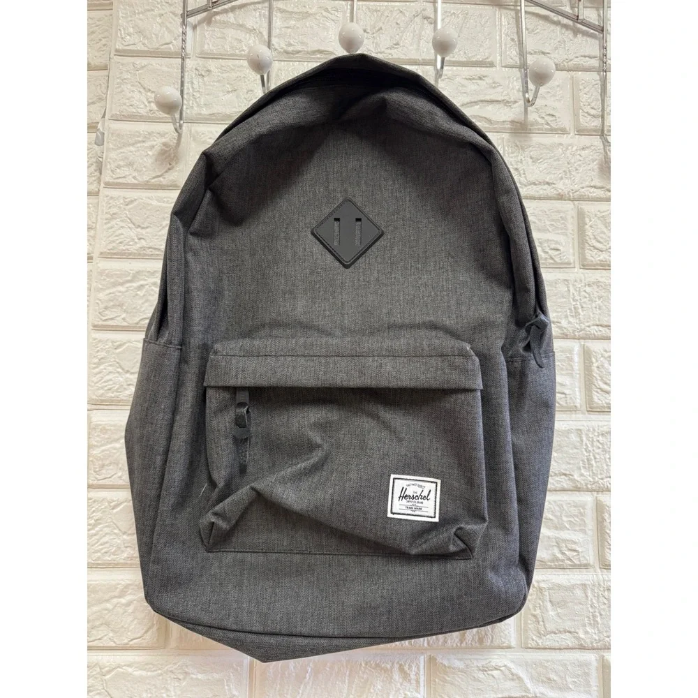 Herschel Supply Co Heritage Backpack Raven Crosshatch Grey Laptop Sleeve Bag